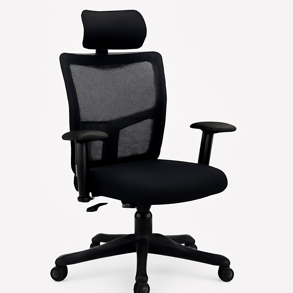 Ergonomic Mesh Office Chair with Adjustable Headrest & Lumbar Support