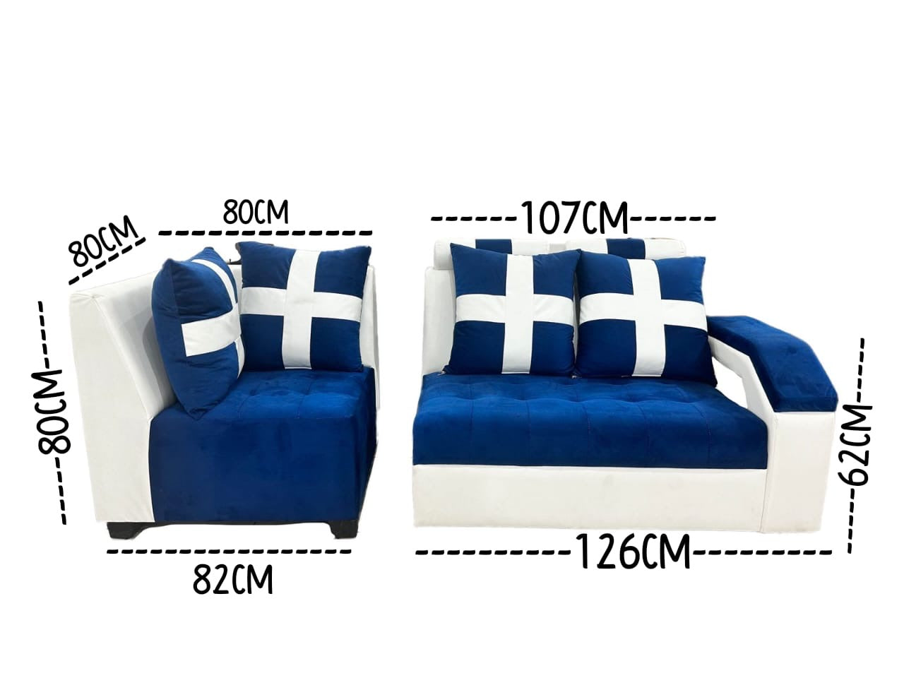 Coal L Shape Sofa 6 Seater Sofa Set (3 seater + Right Aligned Chaise)