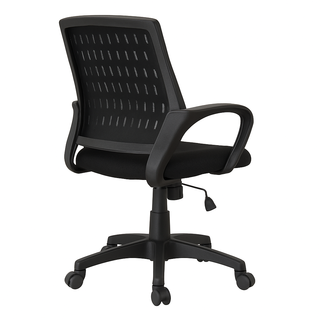 Modern Ergonomic Mesh Office Chair with Lumbar Support – Black