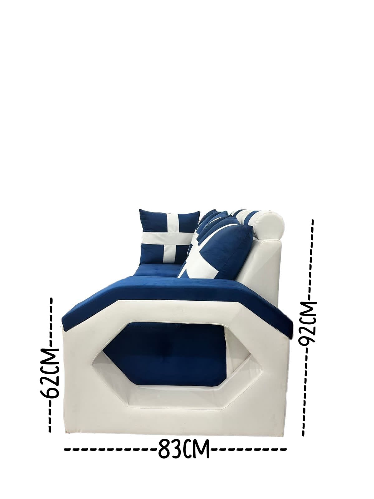 Coal L Shape Sofa 6 Seater Sofa Set (3 seater + Right Aligned Chaise)