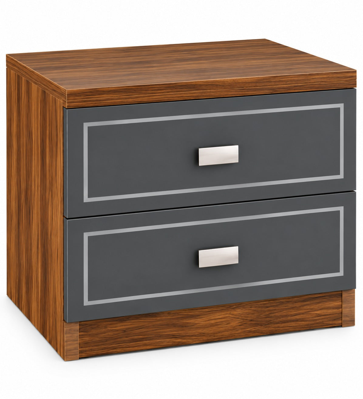 Har Ghar Khushi Prolive Modern 2-Drawer Bedside Table with Premium Wooden Finish, Engineered Wood, Free Home Delivery, Free Installation, 2 Year Warranty.