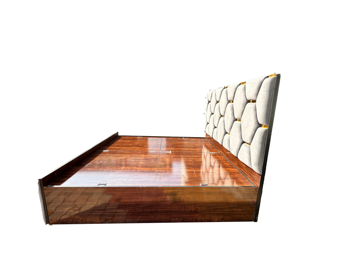 You Cushion Engineered Wood Bed with Storage