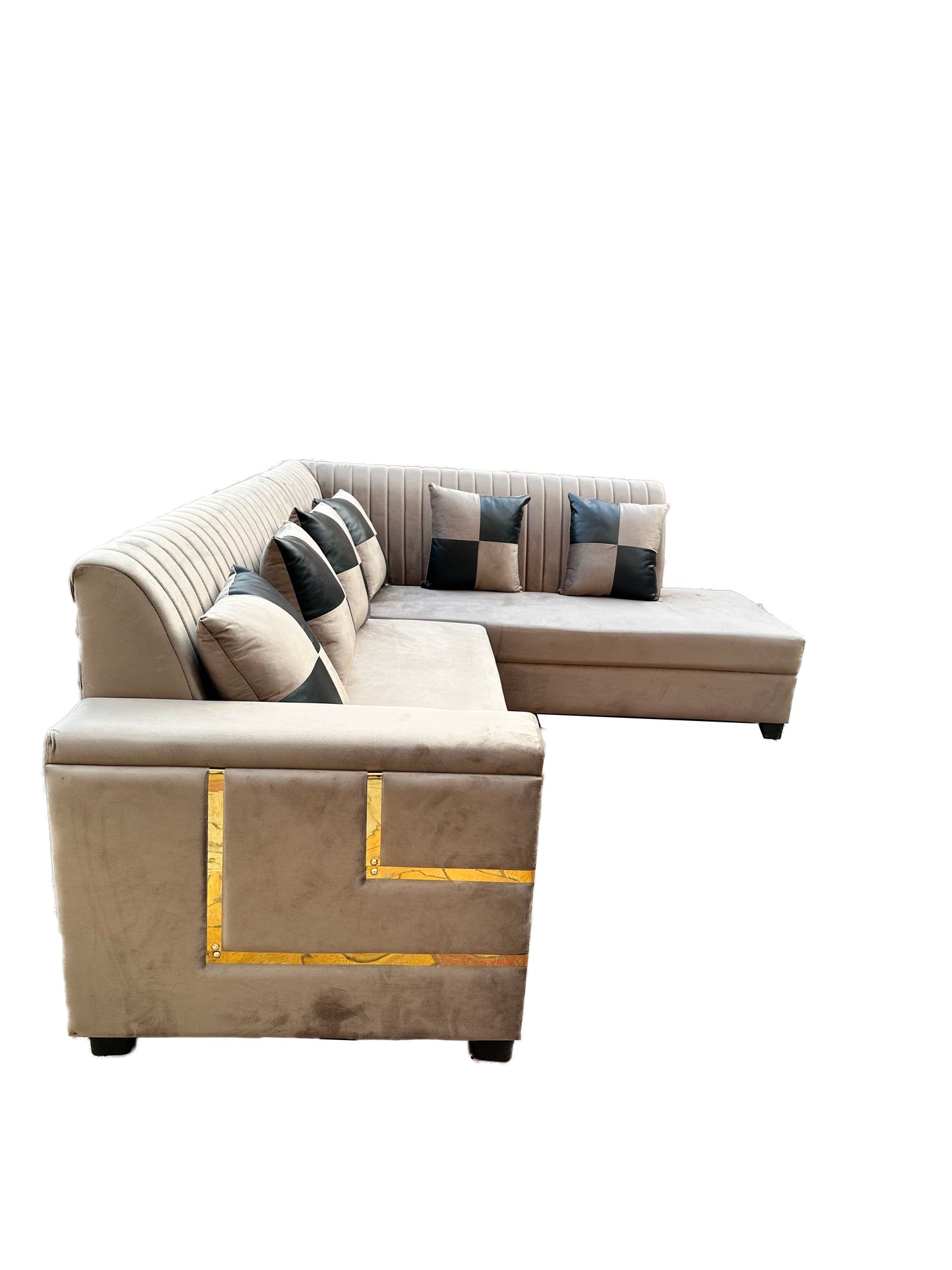 Cool L Shape 3 Seater Sofa Set (3 Seater+Right Aligned Chaise)