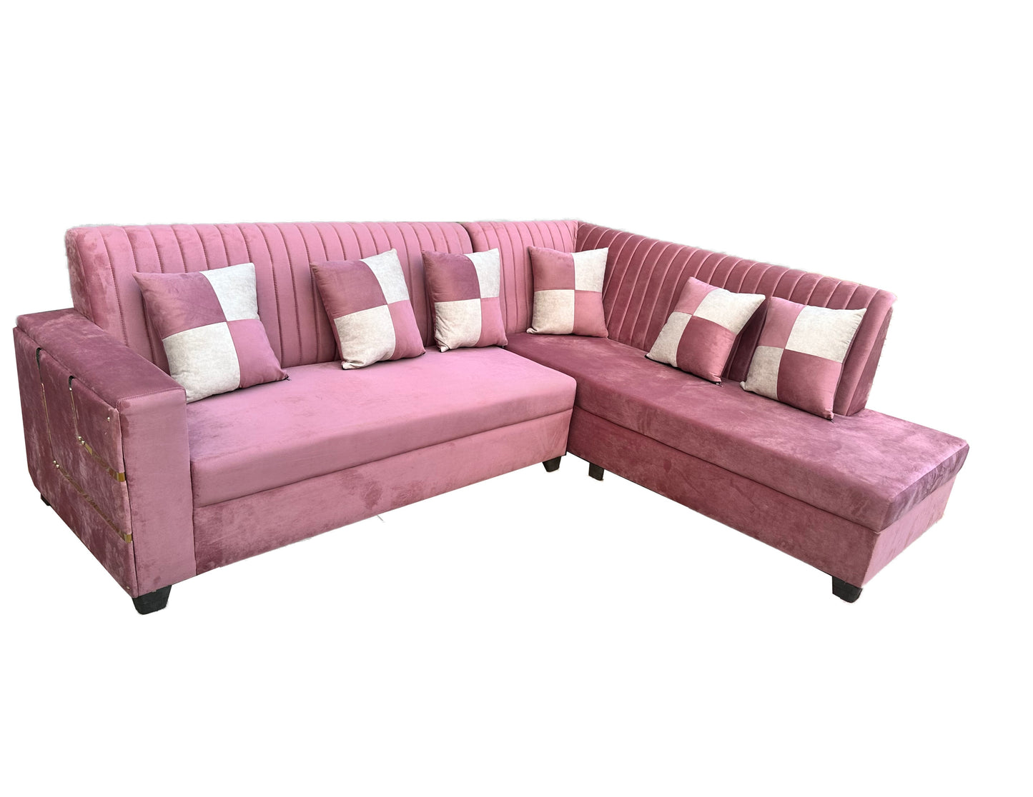 Rough 6 Seater L Shape Sofa (3 Seater + Right Aligned Chaise)