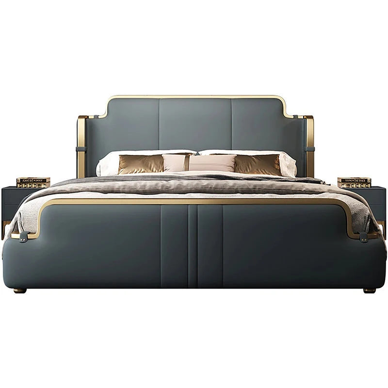 Aura Bed in Greyish Blue Colour With Box Storage
