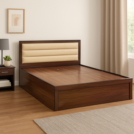 Dream Cushion Engineered Wood Bed with Storage