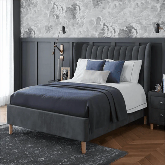 Also Bed in Grey Colour With Box Storage