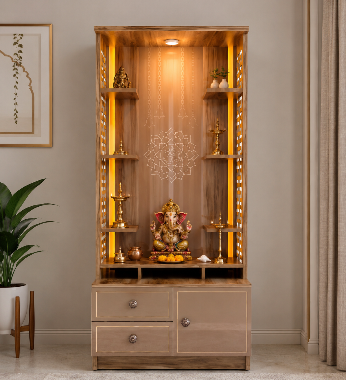 Har Ghar Khushi Agni Temple Grey in Colour, Free Home Delivery, Free Installation.