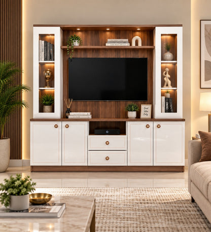 Har Ghar Khushi Crown Modern Wooden TV Unit & Storage Cabinets, Engineered Wood, Free Home Delivery, Free Installation, 2 Year Warranty.