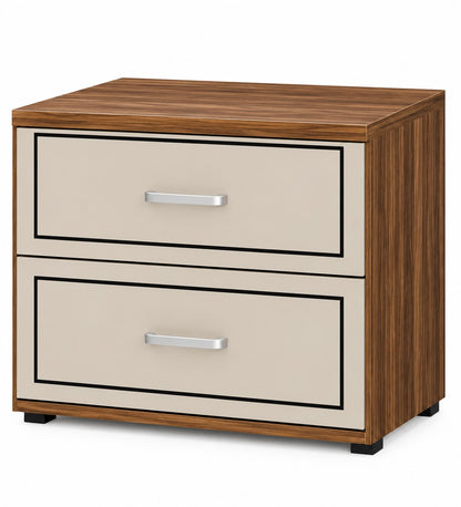 Har Ghar Khushi Gre Modern 2-Drawer Bedside Table with Premium Wooden Finish, Engineered Wood, Free Home Delivery, Free Installation, 2 Year Warranty.