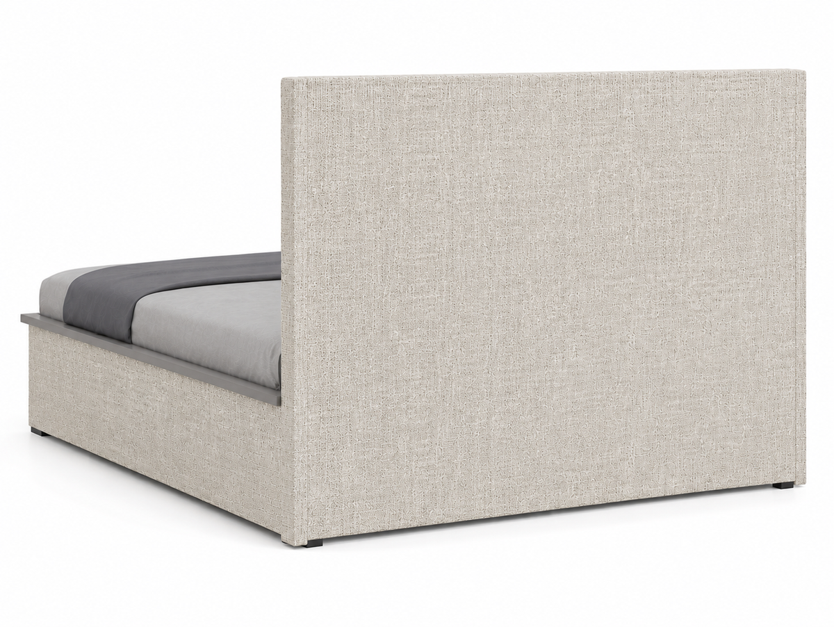 Har Ghar Khushi Upholstered Grey Colour Bed Hydraulic Storage