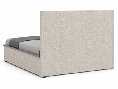 Har Ghar Khushi Upholstered Grey Colour Bed Hydraulic Storage