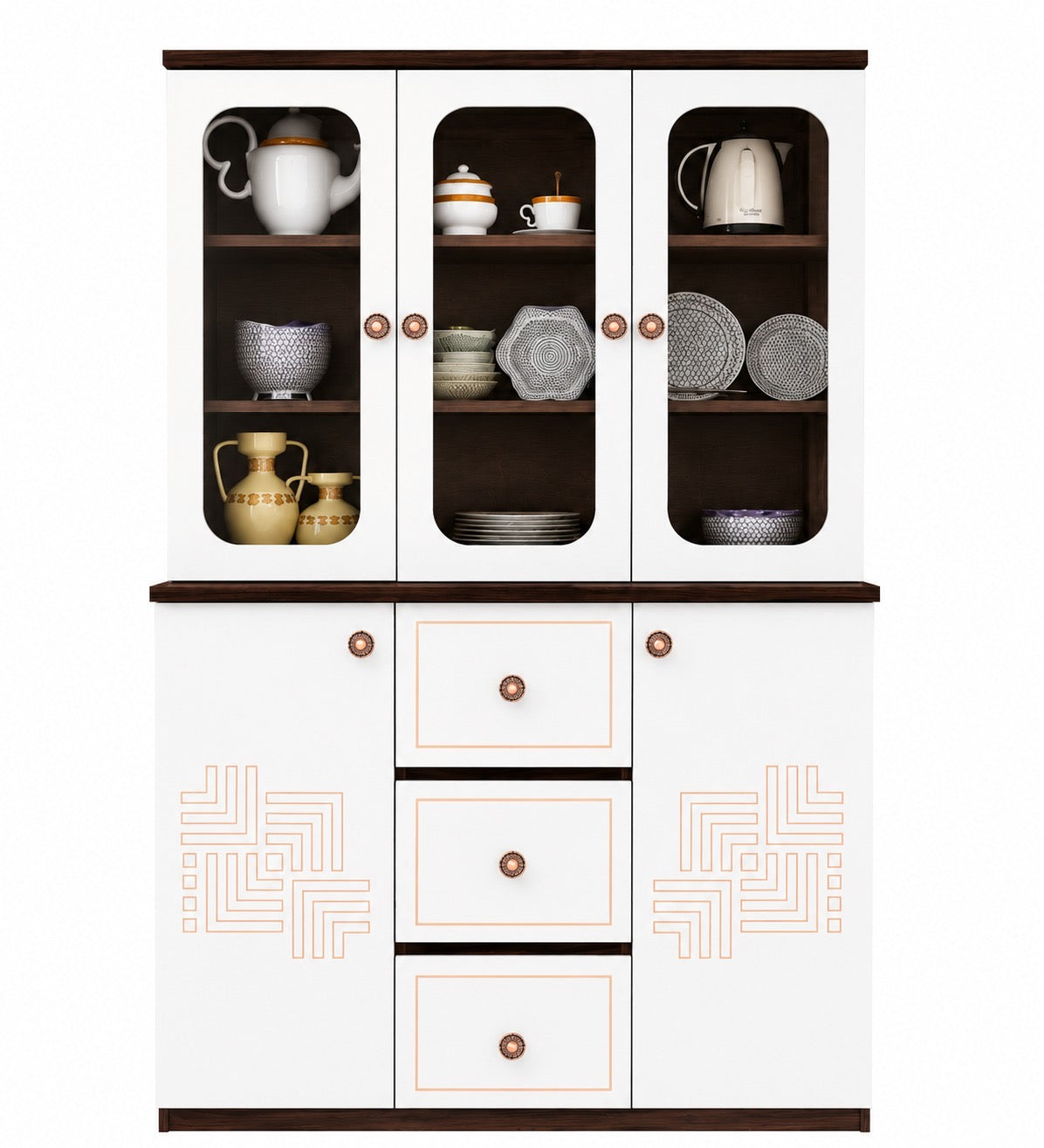 Har ghar khushi deleft 3 door display unit multipurpose, free home delivery, free installation, 2 years warranty.