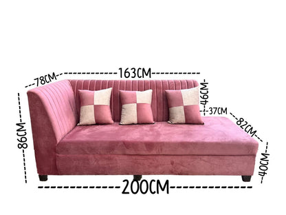 Rough 6 Seater L Shape Sofa (3 Seater + Right Aligned Chaise)