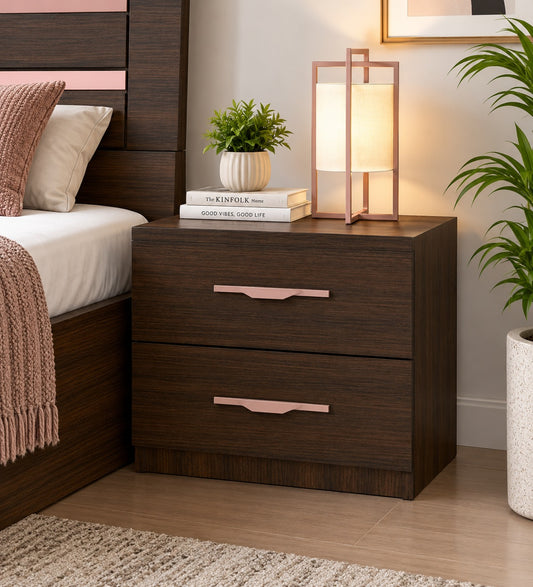 Myntra 2-Drawer Bedside Table - Wooden Finish