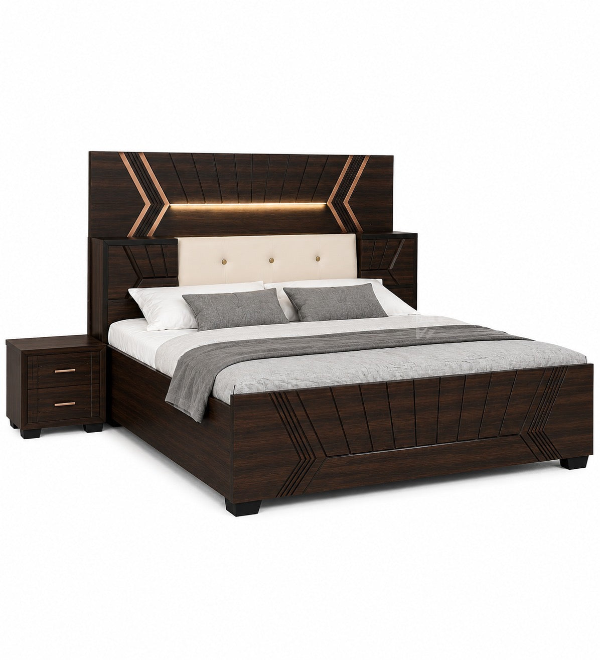 Har ghar khushi helixon hydraulic king bed, engineered wood, free home delivery, free installation, 2 year warranty.