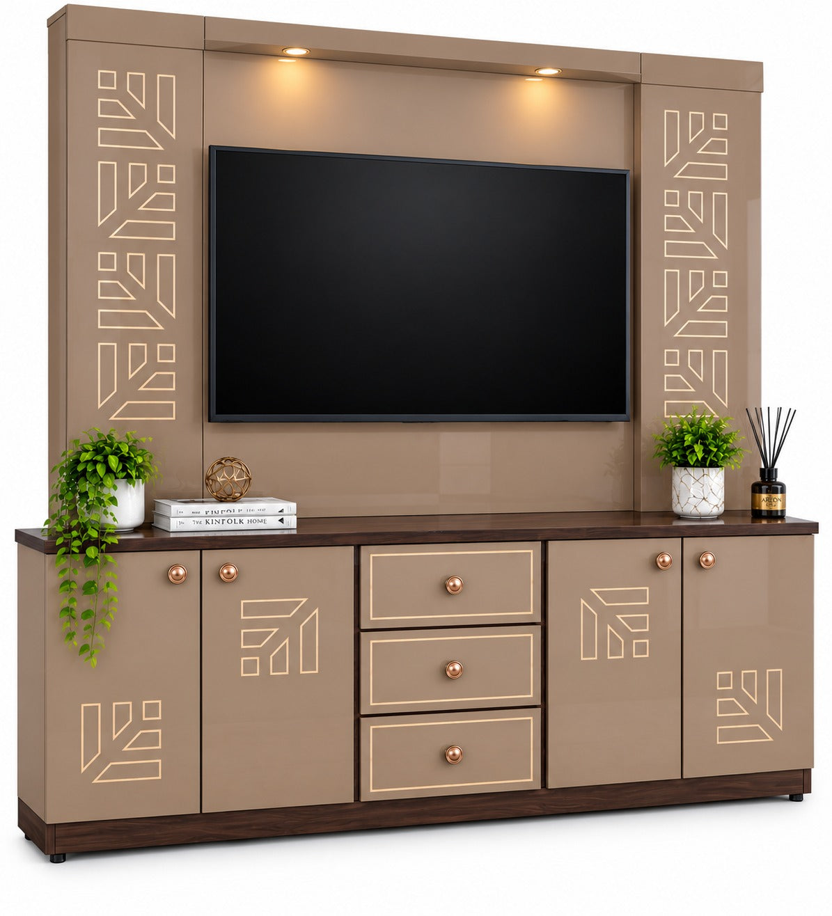 Har Ghar Khushi Bose Modern Wooden TV Unit & Storage Cabinets, Engineered Wood, Free Home Delivery, Free Installation, 2 Year Warranty.