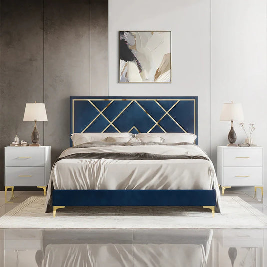 Sly Bed in Blue  Colour With Box Storage