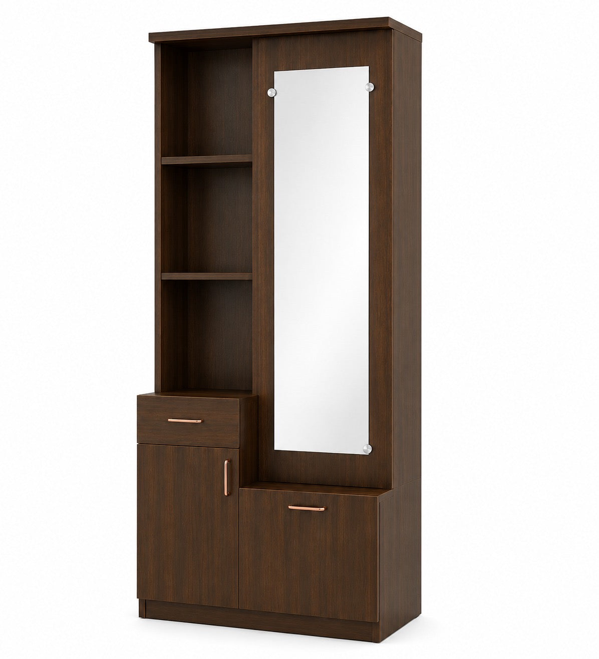 Har Ghar Khushi Premium Wooden Dressing Table with Full-Length Mirror & Storage, 2 Year Warranty, Free Home Delivery, Free Installation.