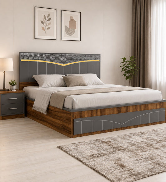 Har ghar khushi Prolive King Bed Hydraulic Storage, Free Home Delivery, Free Installation.