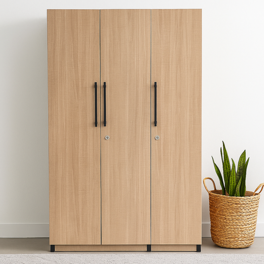 Qully 3 Door Wardrobe with Drawer and 1 Hanging Space