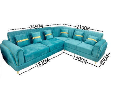 Zoom L Shape 7 Seater Sofa Seat + 3 SeatRight Aligned)