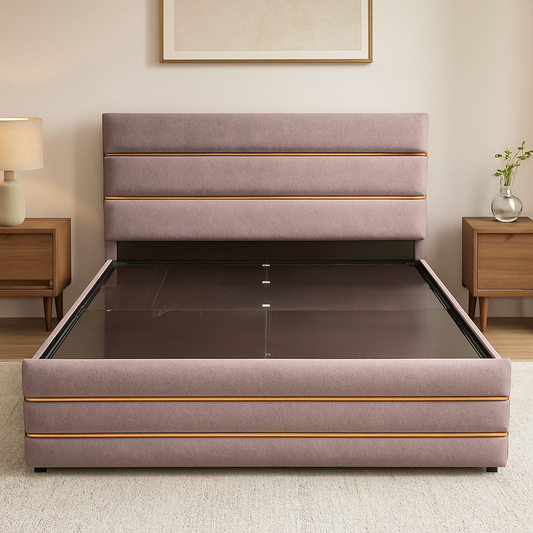 Woody Cushion Engineered Wood Bed with Storage