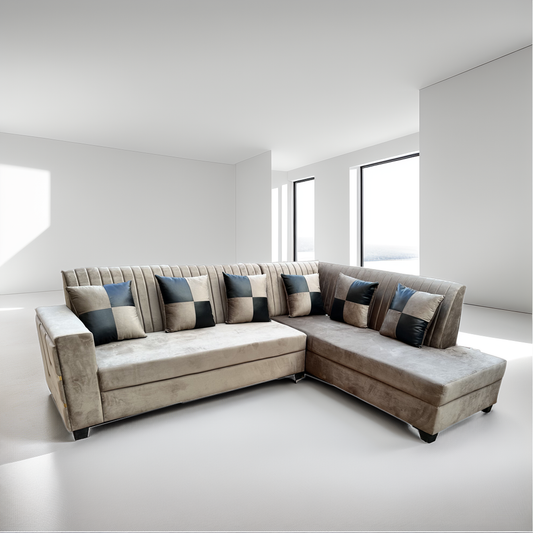 Cool L Shape 3 Seater Sofa Set (3 Seater+Right Aligned Chaise)