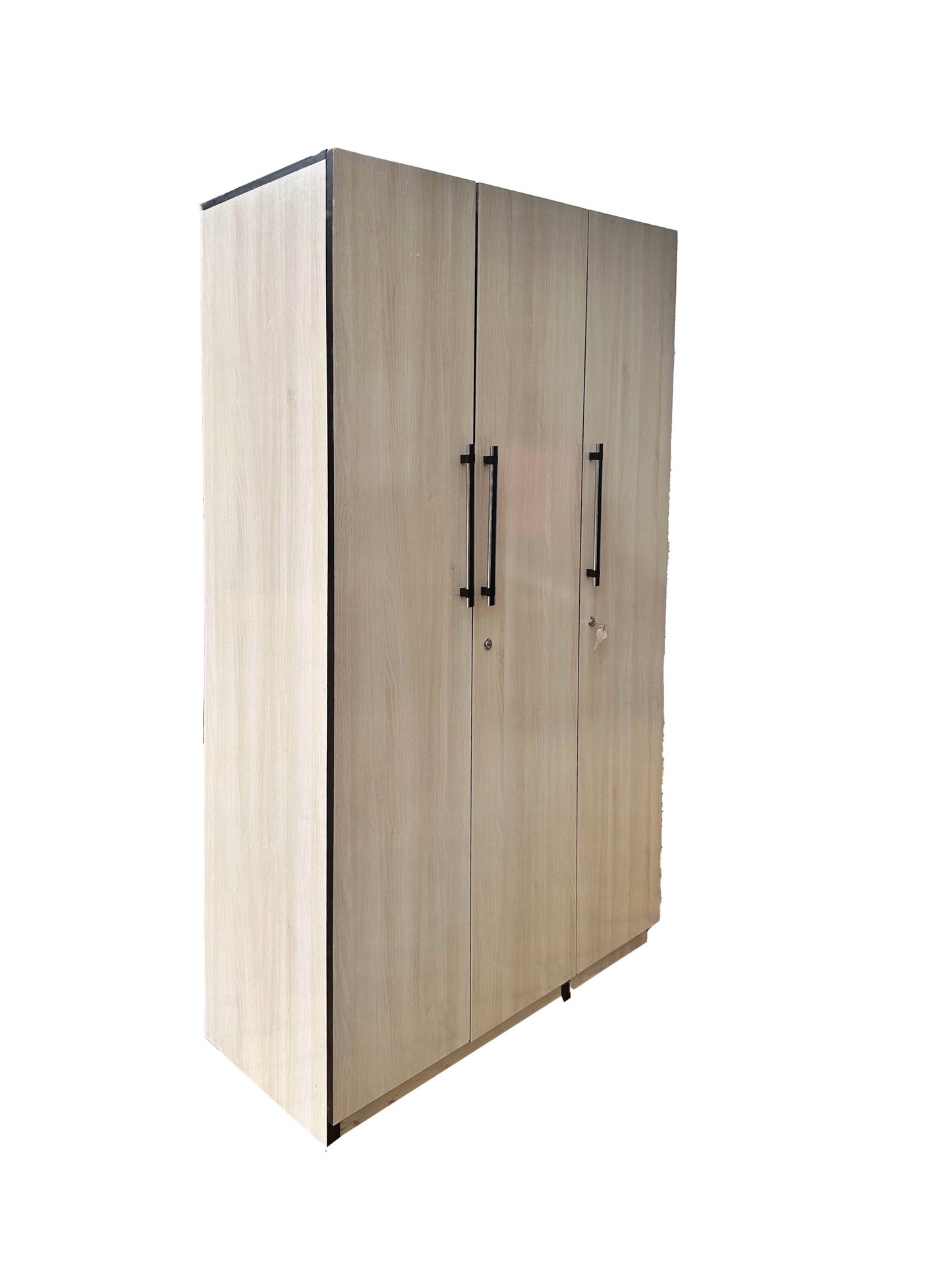 Sweet 3 Door Wardrobe with Drawer and 1 Hanging Space (Cream )