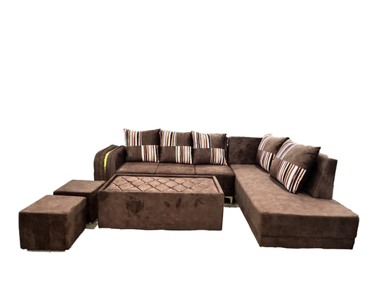 Roomie 6 Seater L Shape Sofa Set (3 Seater + Right Aligned Chaise)