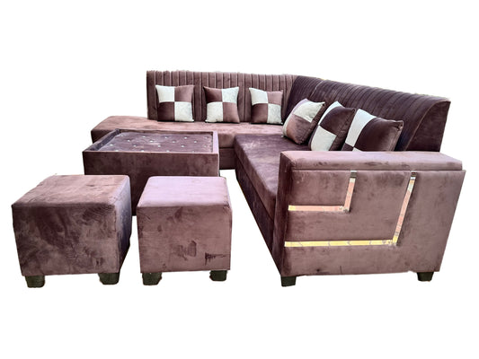 Trendy 6 Seater L Shape Sofa (3 Seater + Left Aligned Chaise)