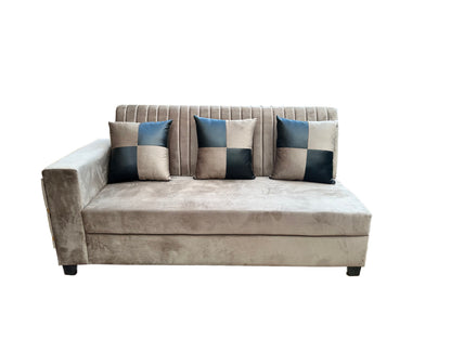 Cool L Shape 3 Seater Sofa Set (3 Seater+Right Aligned Chaise)