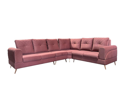 Candy L Shape 6 Seater Sofa Set (3 Seater + Right Aligned Chaise)