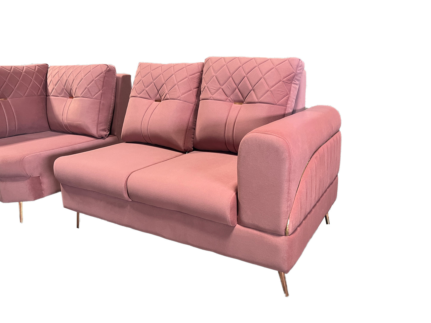 Candy L Shape 6 Seater Sofa Set (3 Seater + Right Aligned Chaise)